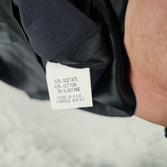 Vintage Theory One Shoulder Mini Dress Womens Size 0 Black Satin Made In USA - Picture 4 of 7